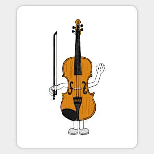 Violin Funny Character, Violinist String Teacher Funny Sticker